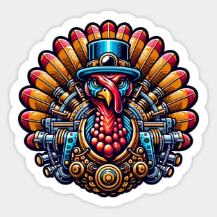 Steampunk Thanksgiving Turkey Sticker